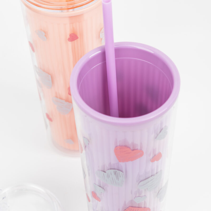 VASO PLASTICO CON SORBETE 720ML - Imagen 2