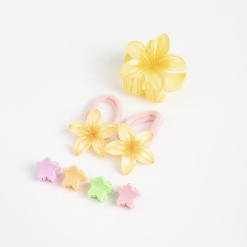 KIT DE HEBILLAS DE FLORES + GOMITAS DE COLORES - Imagen 3