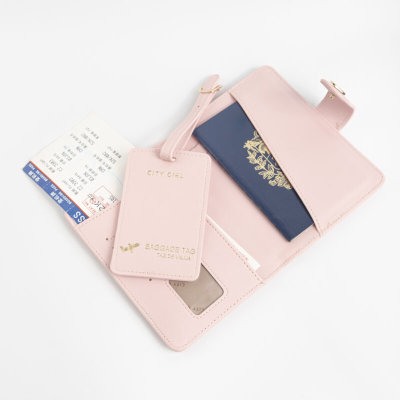 SET VIAJERO PORTA PASAPORTE Y TARJETERO PARA VALIJA - Imagen 3