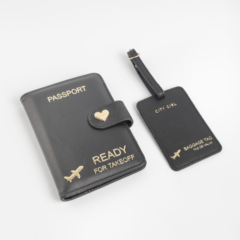 SET VIAJERO PORTA PASAPORTE Y TARJETERO PARA VALIJA - Imagen 8