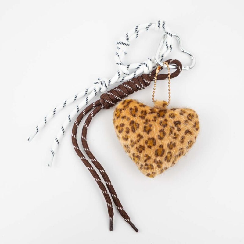 LLAVERO CHARMS CORAZON ANIMAL PRINT - Imagen 2
