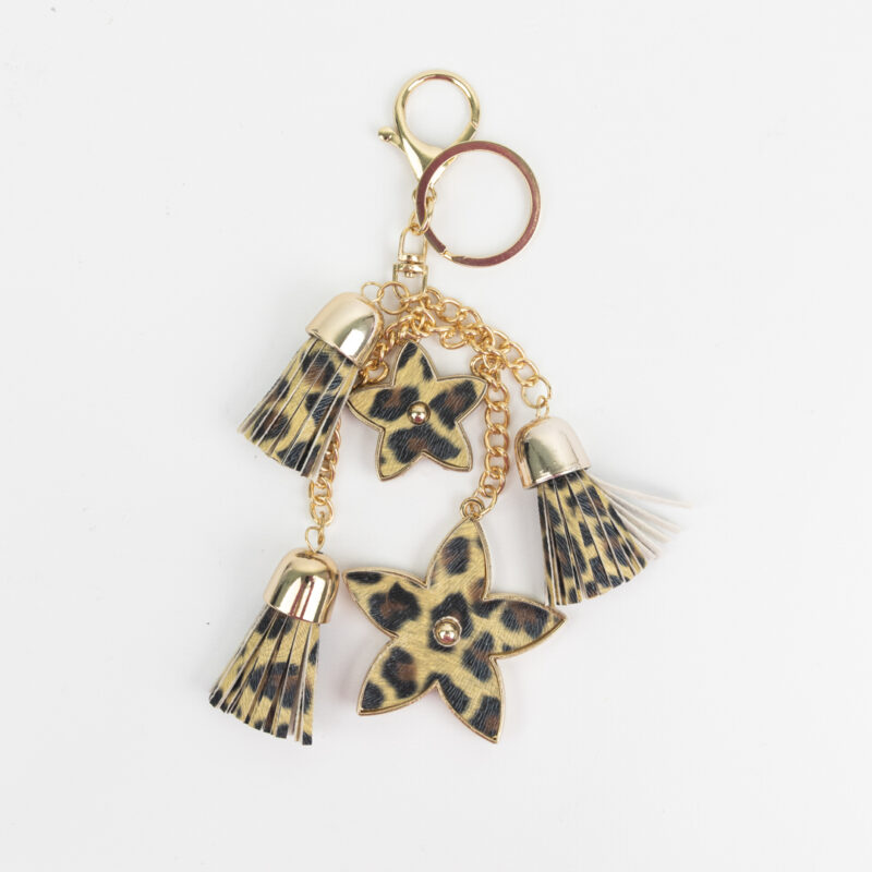 LLAVERO CHARMS ESTRELLA ANIMAL PRINT - Imagen 2