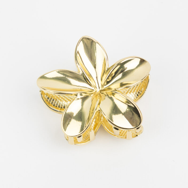 FLOR BROCHE DE PELO DORADO