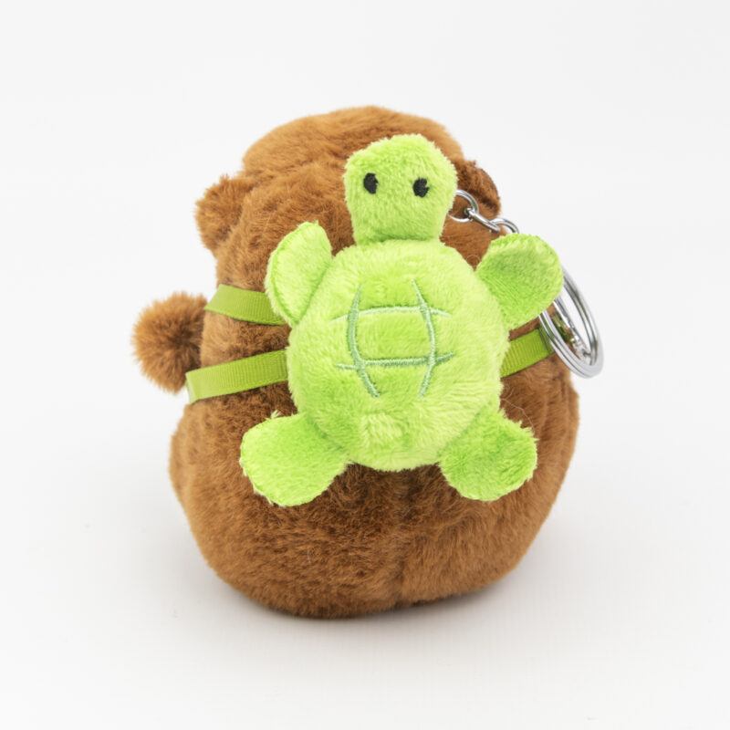 LLAVERO CHARMS CAPIBARA CON MOCHILA DE TORTUGA - Imagen 2