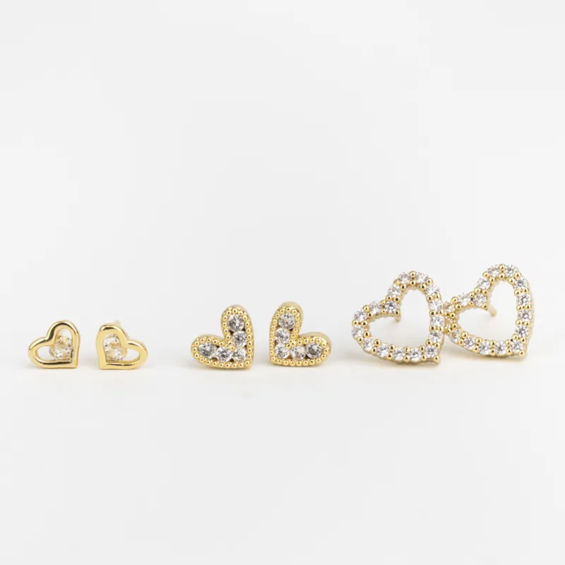 KIT 3 AROS BAÑADOS EN ORO