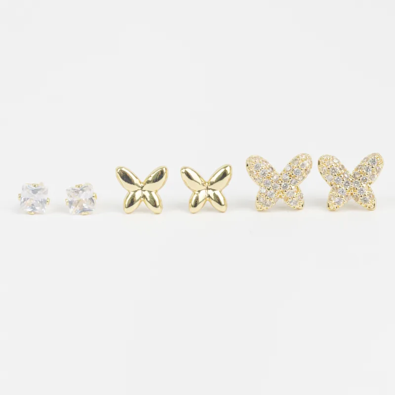 KIT DE 3 AROS BAÑADOS EN ORO