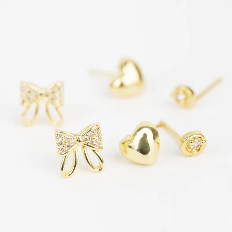 KIT DE 3 AROS BAÑADOS EN ORO - Imagen 2