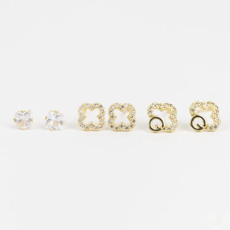 KIT DE 3 AROS BAÑADOS EN ORO
