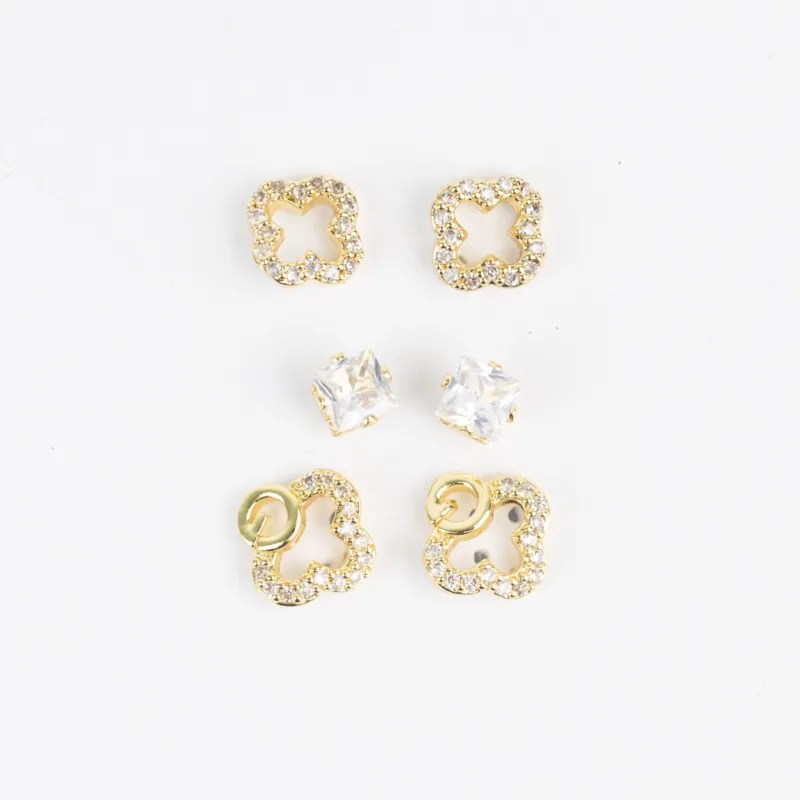 KIT DE 3 AROS BAÑADOS EN ORO - Imagen 2