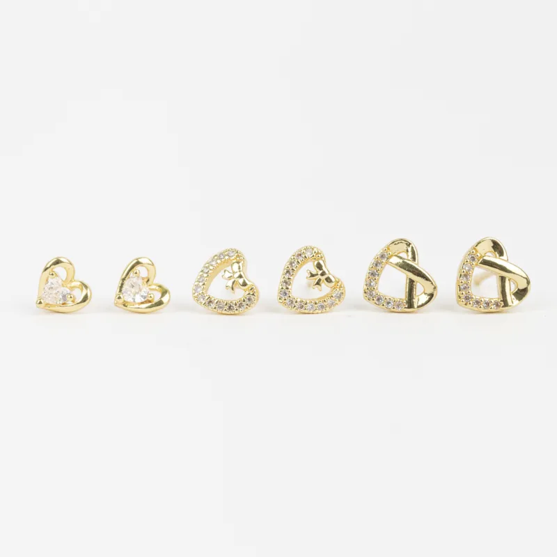 KIT DE 3 AROS BAÑADOS EN ORO