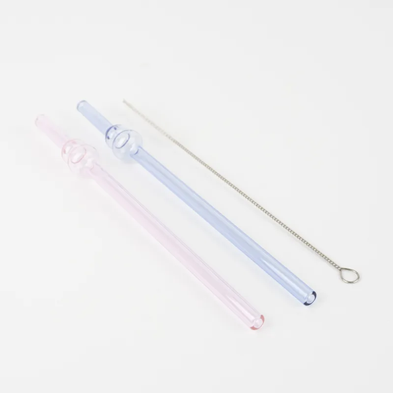 Set de sorbetes de silicona reutilizables con cepillo