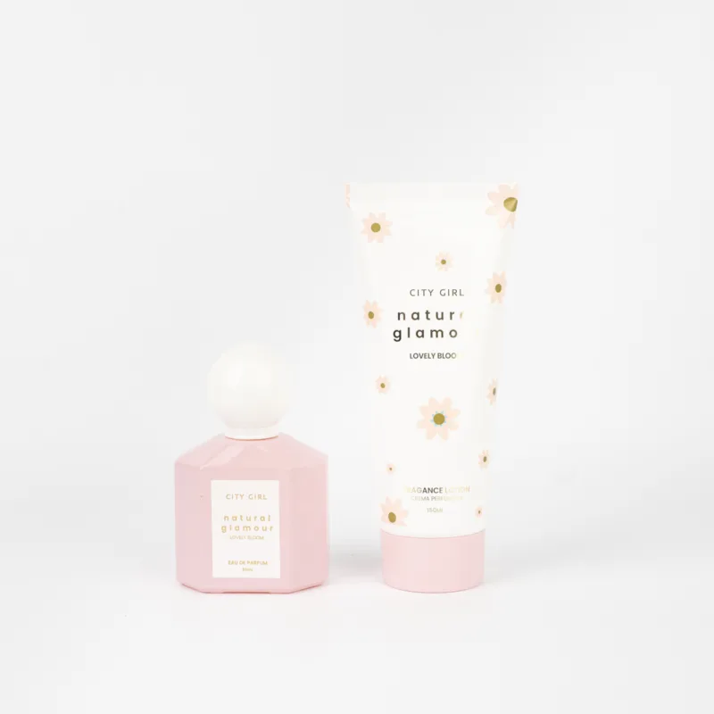 KIT DE PERFUME CON CREMA CORPORAL NATURAL GLAMOUR