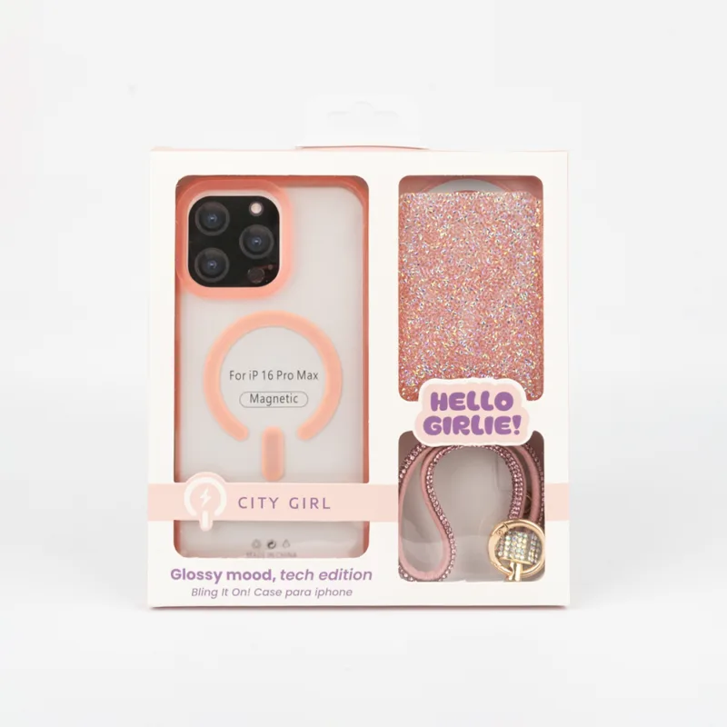 KIT FUNDA + LLAVERO IPHONE 16 PRO MAX